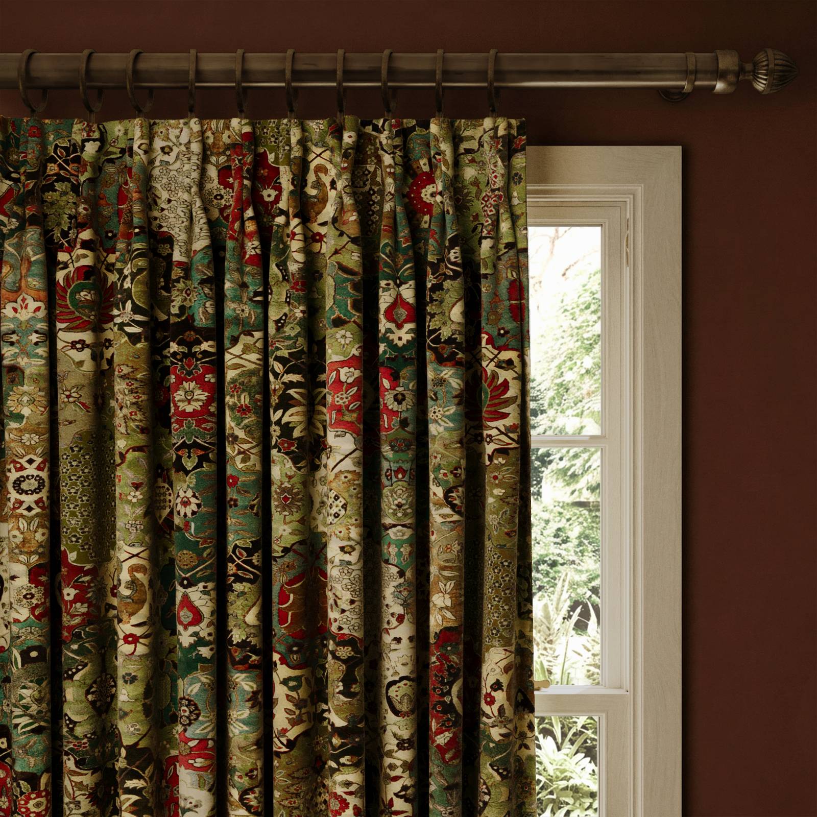 CASPAR Velvet Curtain - Forest