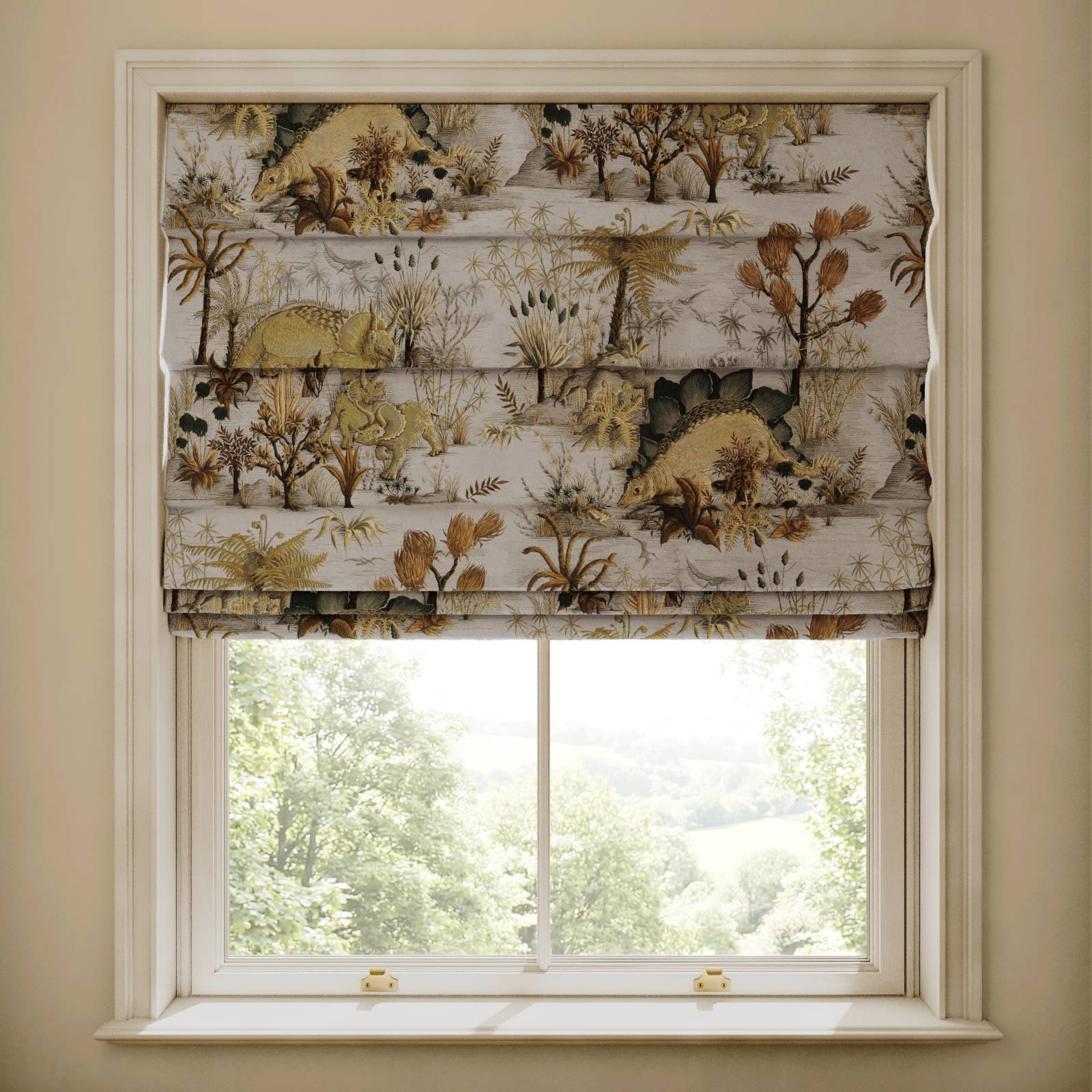 DINOSAURIA Cotton Linen Blind - Dusk