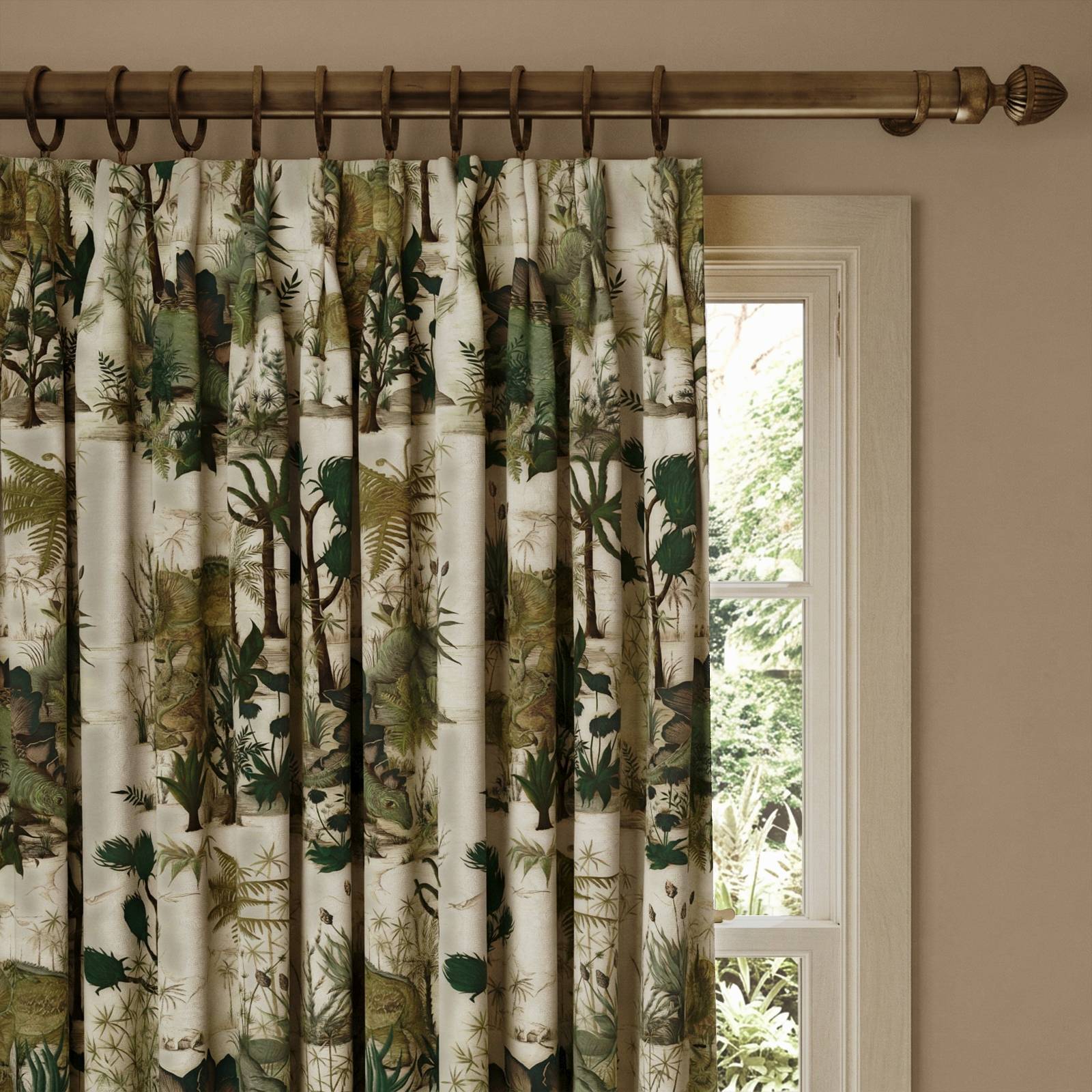 DINOSAURIA Cotton Linen Curtain - Ecru