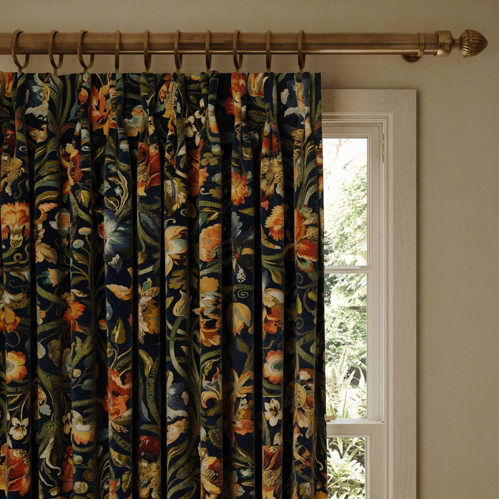 GAIA Velvet Curtain - Midnight