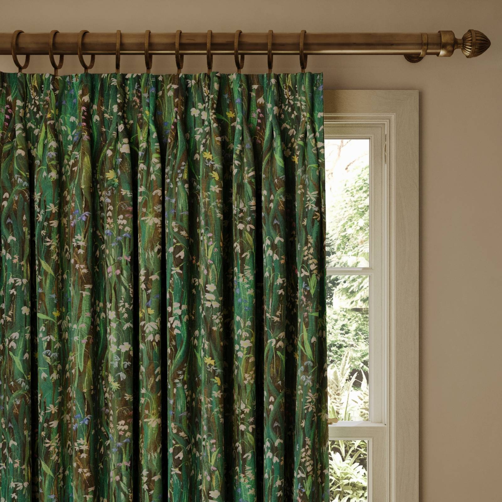 GALANTHI Cotton Linen Curtain - Viridis