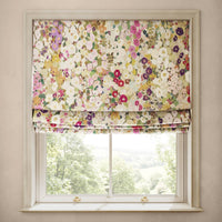 HOLLYHOCKS Cotton Linen Blind - Spring