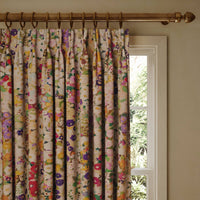 HOLLYHOCKS Cotton Linen Curtain - Spring
