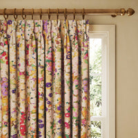 HOLLYHOCKS Velvet Curtain - Spring