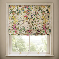 HOLLYHOCKS Cotton Linen Blind - Summer