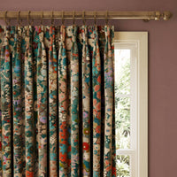 HOLLYHOCKS Velvet Curtain - Winter