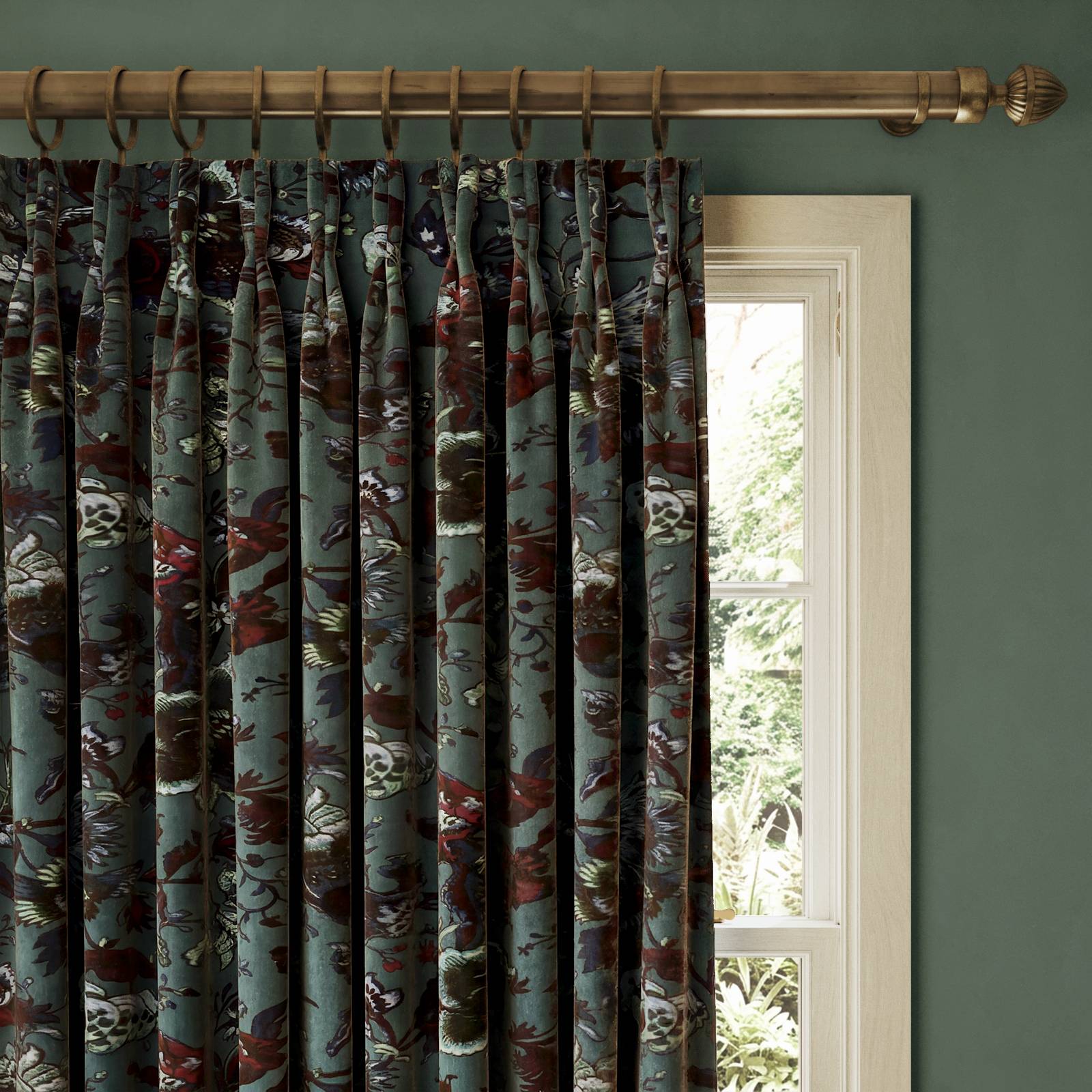 MAJORELLE Velvet Curtain - Petrol