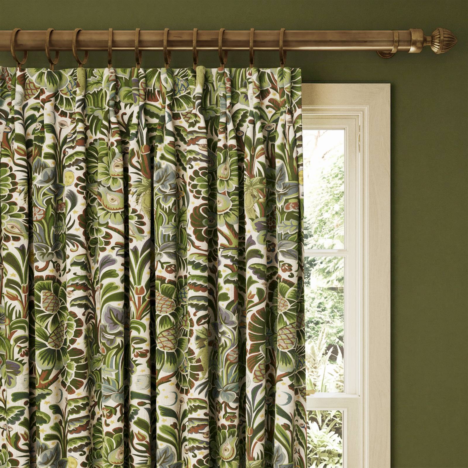 MOON GARDEN Cotton Linen Curtain - Verde