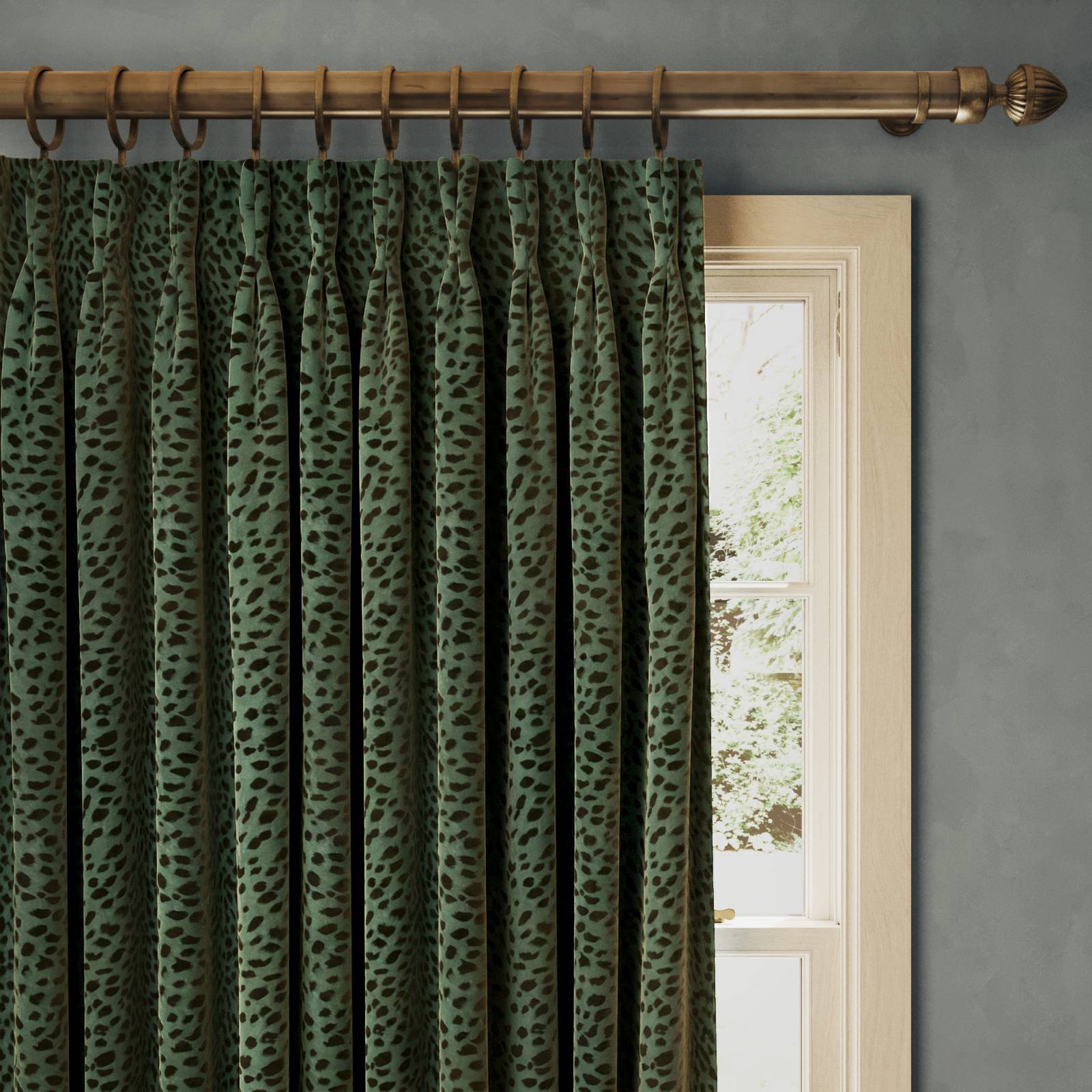a curtain rod from a window