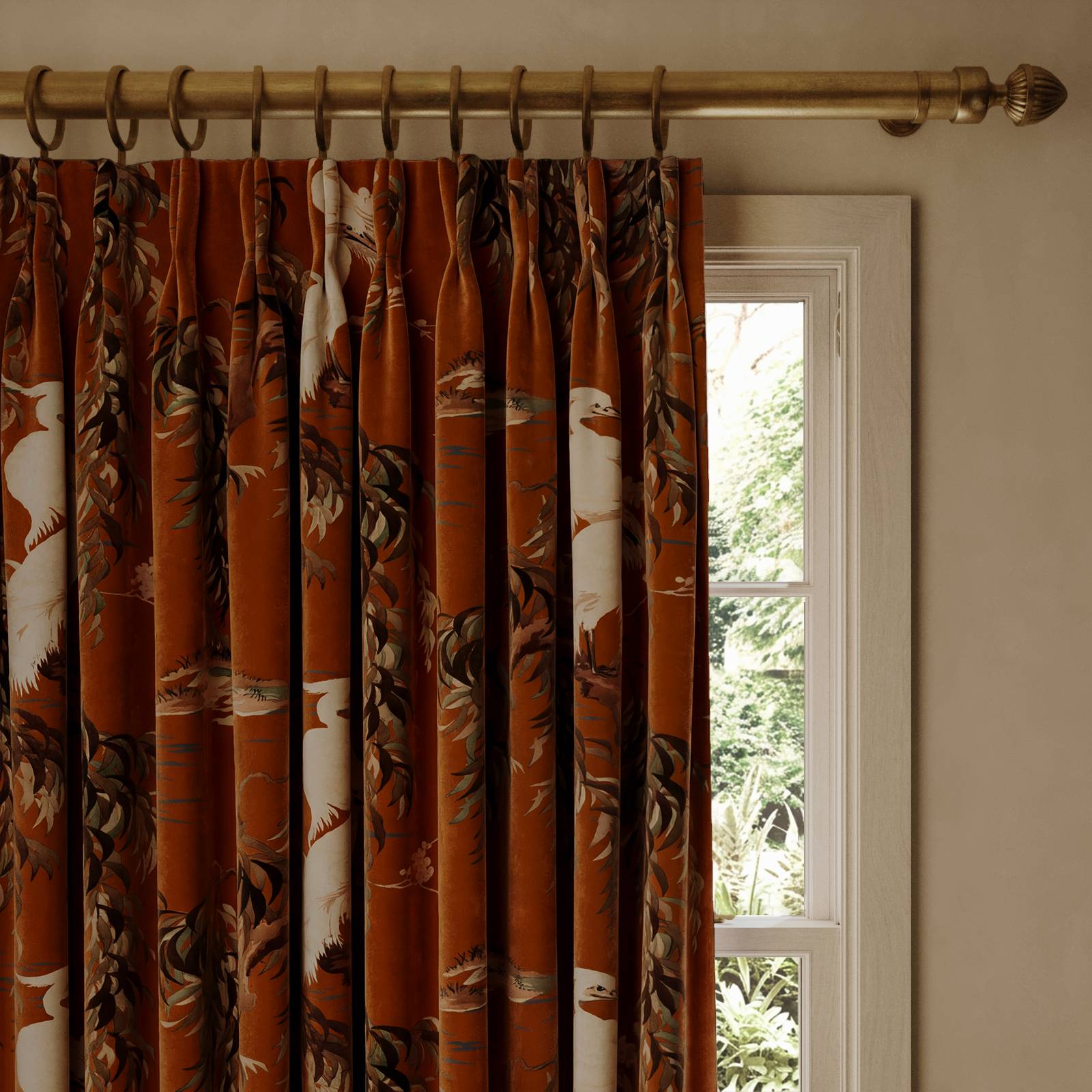 ZEUS Velvet Curtain - Tobacco
