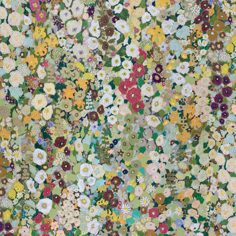 HOLLYHOCKS Wallpaper - Summer Sample