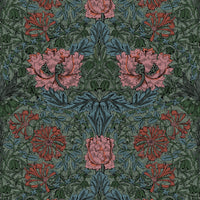HONEYSUCKLE Wallpaper - Petrol Sample