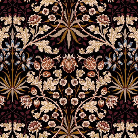 HYACINTH Wallpaper - Black Sample