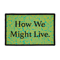HOW WE MIGHT LIVE Jeremy Deller Doormat - Chartreuse