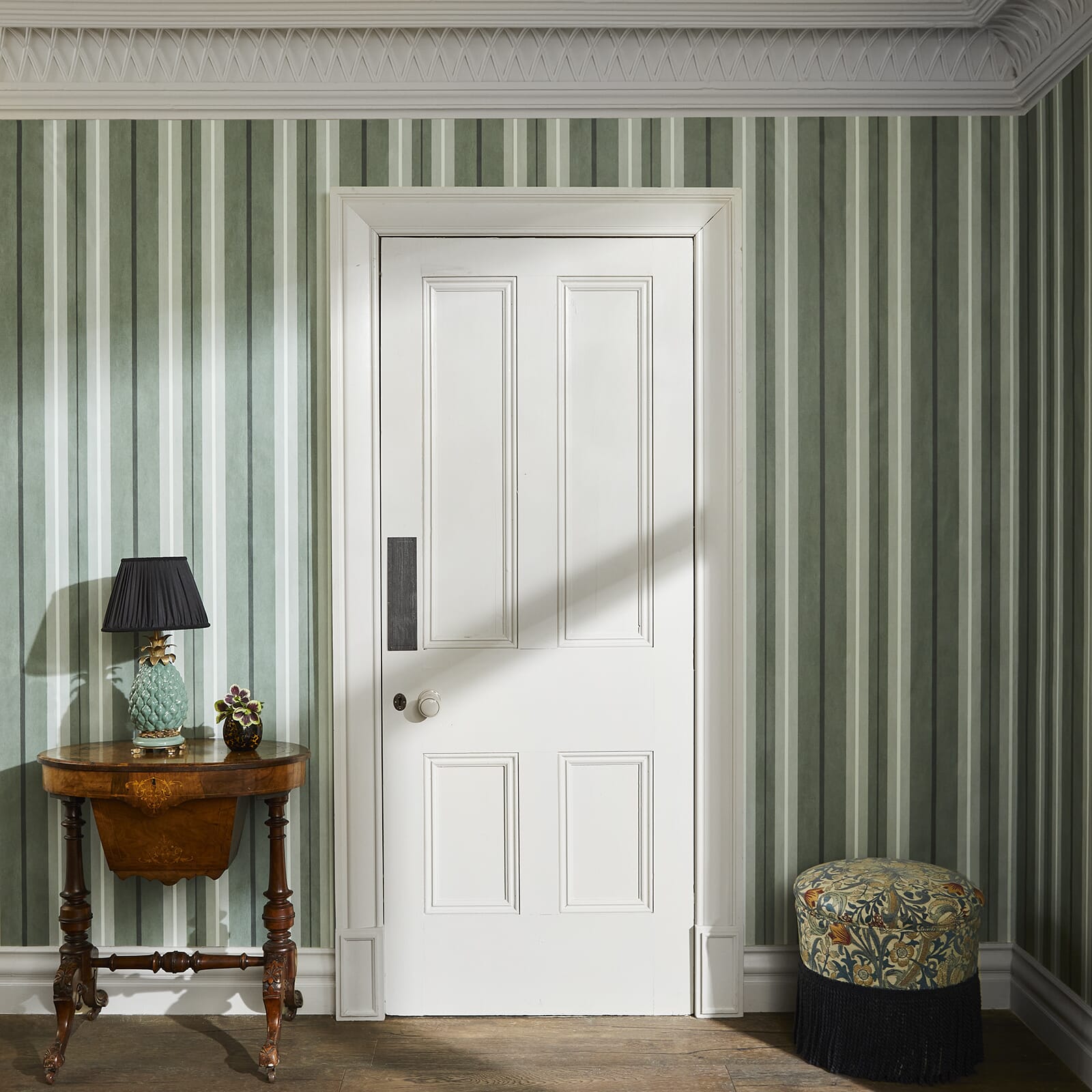 LAURISTON STRIPE Wallpaper - Verdigris