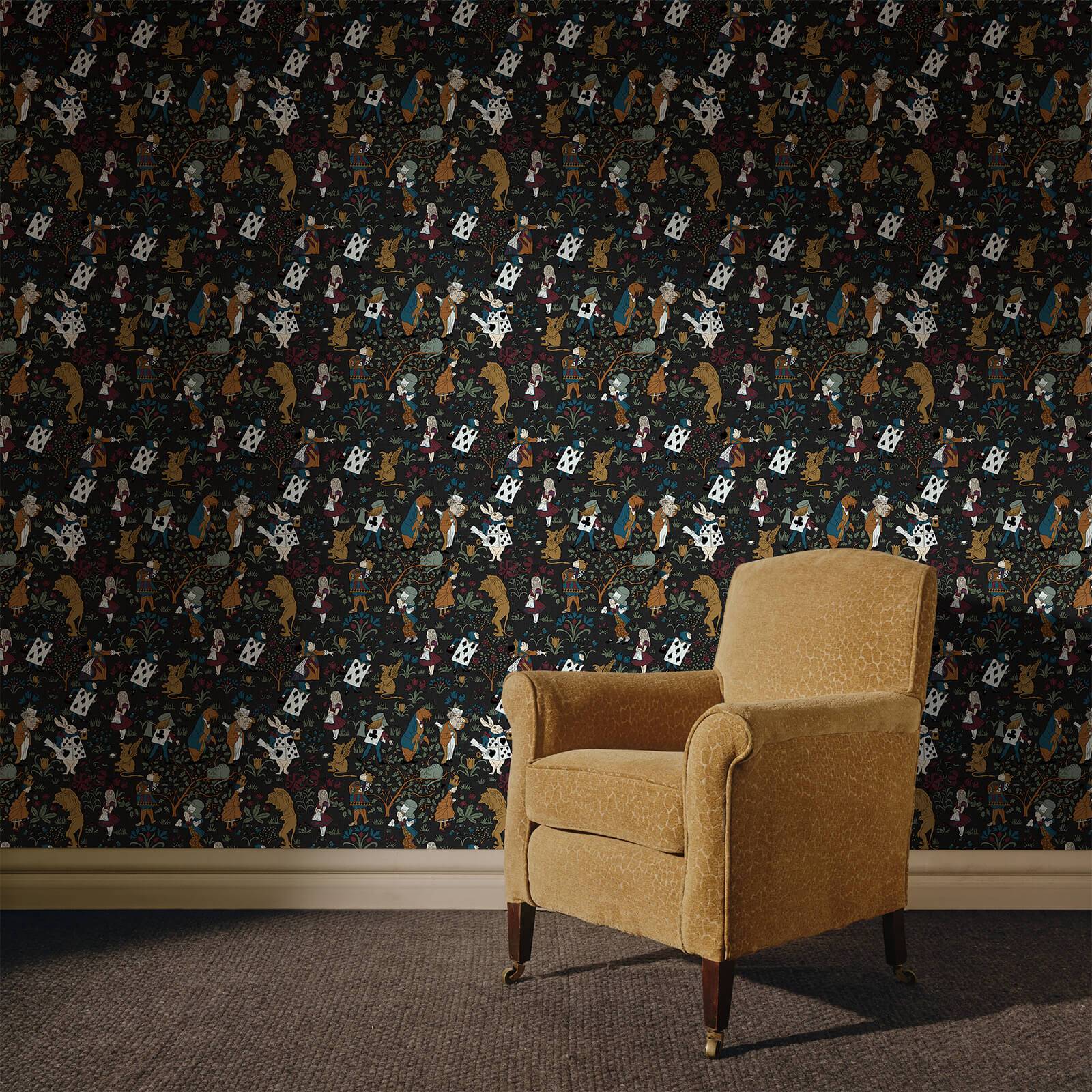 ALICE IN WONDERLAND Wallpaper - Noir