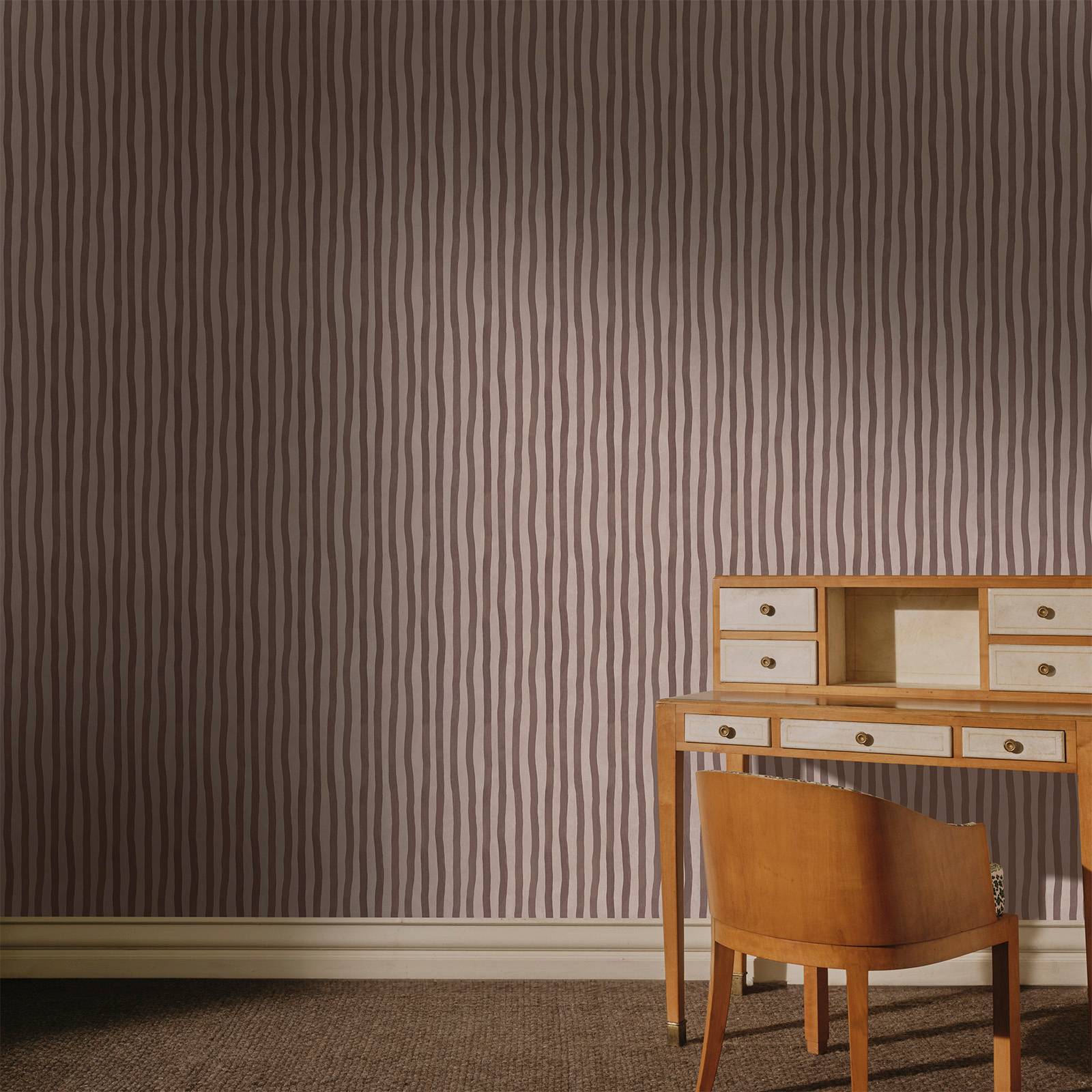 a desk and chair in a room