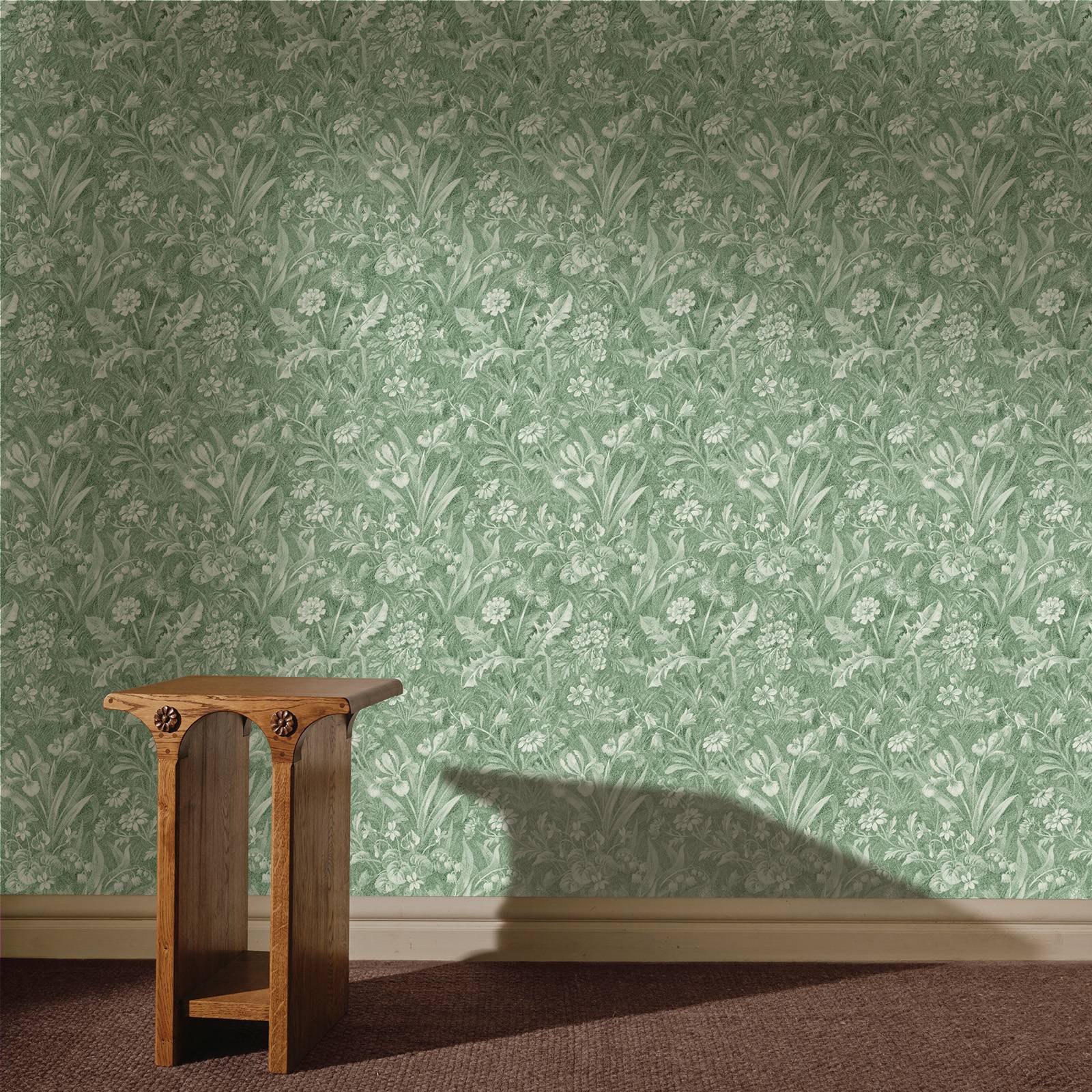 a wooden table in a room