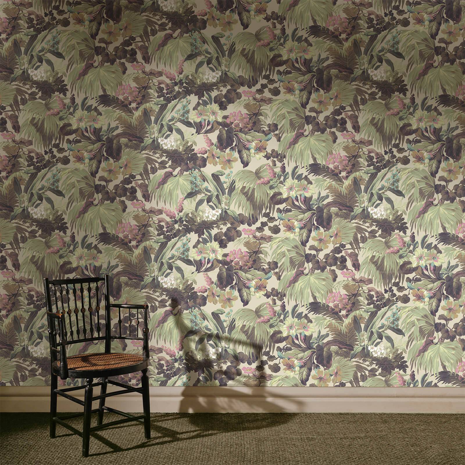 a chair in front of a wall