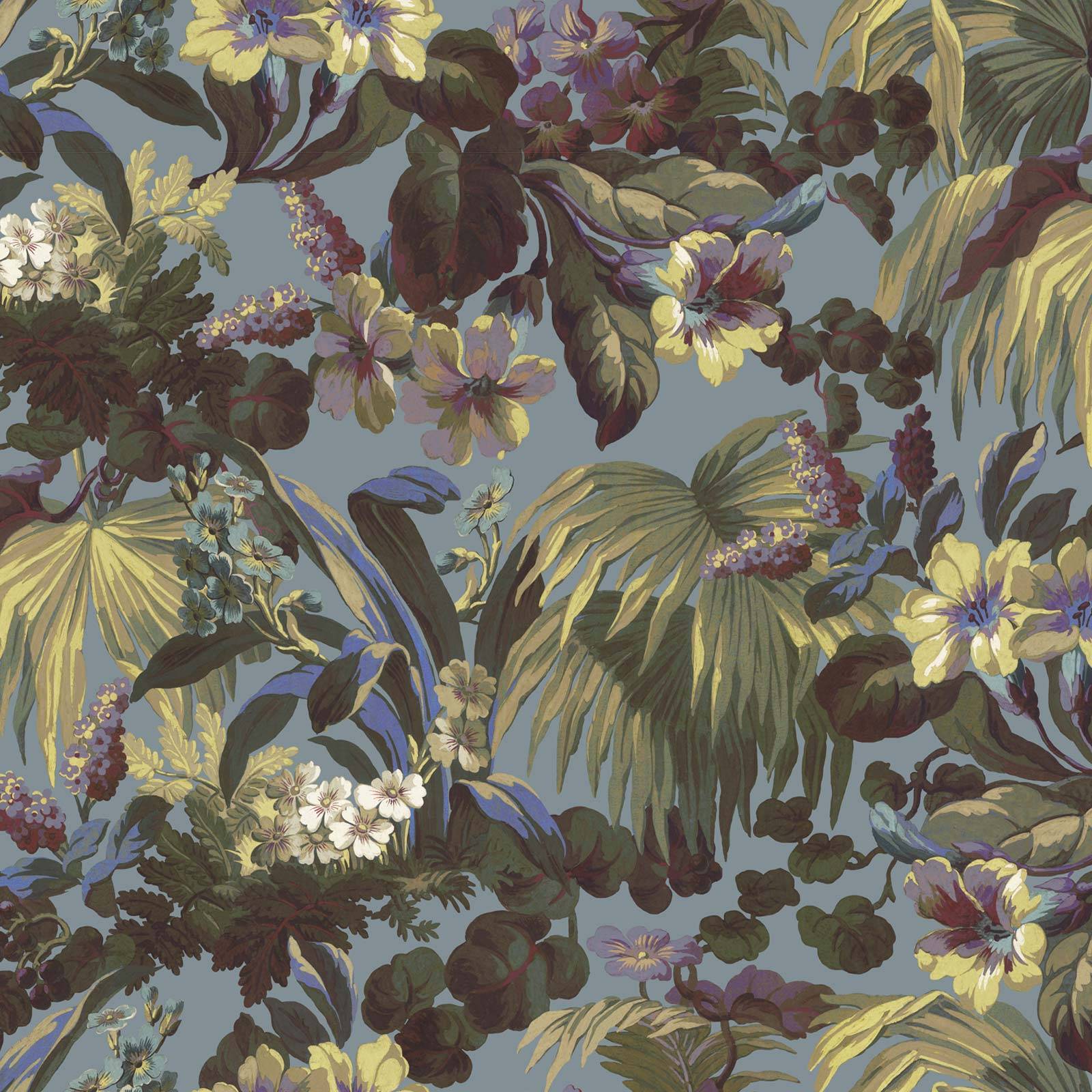 a floral pattern on a wall