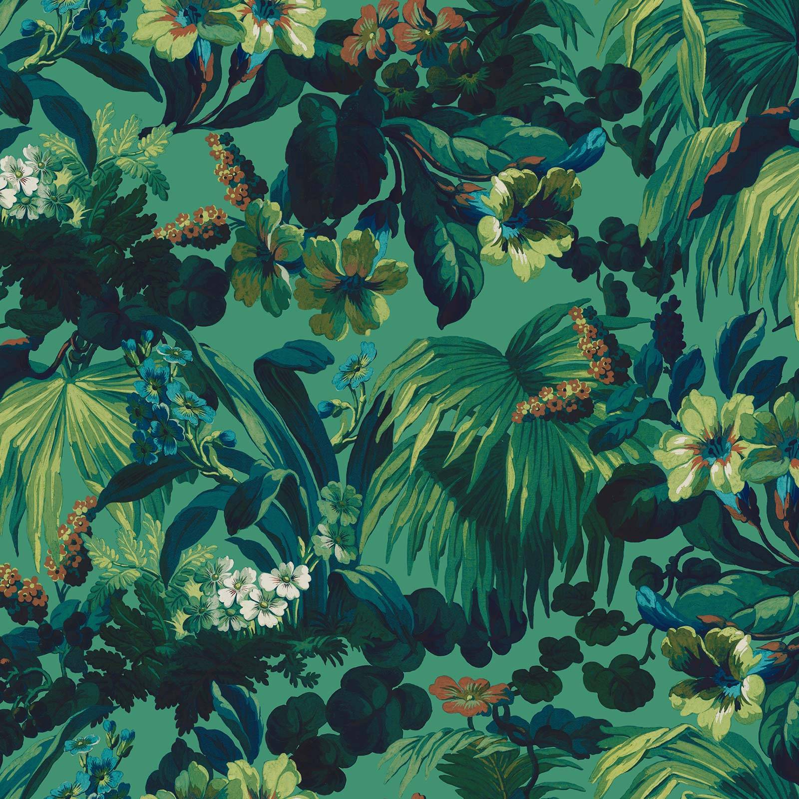 a pattern of flowers and leaves
