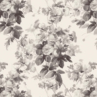 LONDON ROSE Wallpaper Traditional - Smoke Grey - Sample