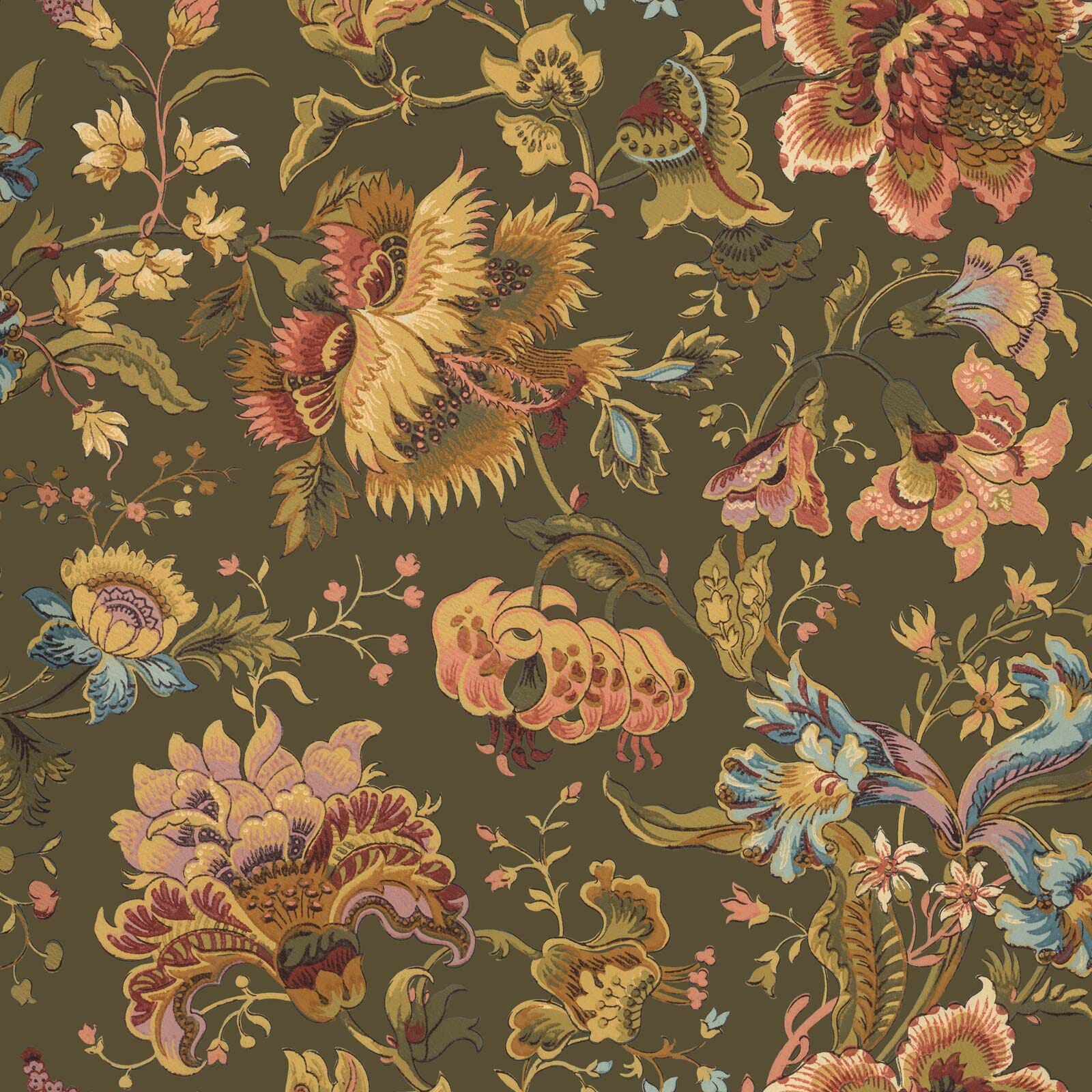 MAJORELLE Wallpaper - Moss Green Sample