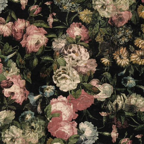 MIDNIGHT GARDEN Wallpaper - Multi Floral Sample