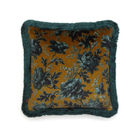 OPIA Medium Fringed Velvet Cushion - Bronze