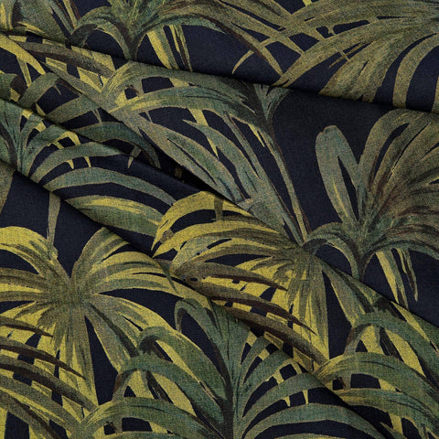 PALMERAL Cotton Linen Blind - Midnight & Green secondary image