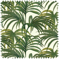 PALMERAL Cotton Linen - Off White & Green