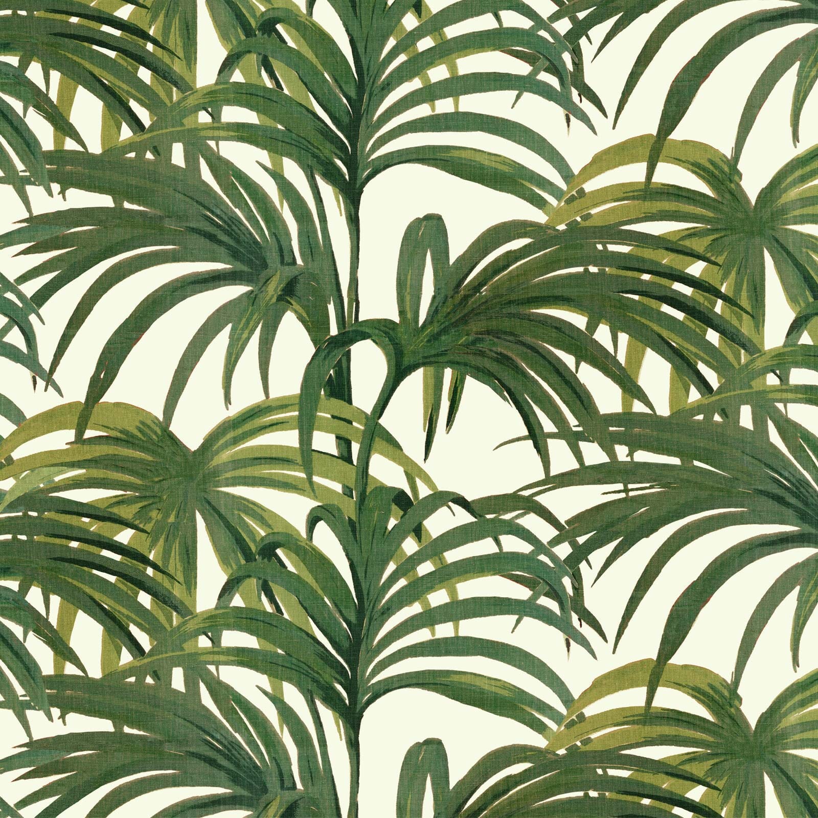 PALMERAL Wallpaper - Off White & Green Sample