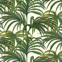 PALMERAL Wallpaper - Off White & Green Sample