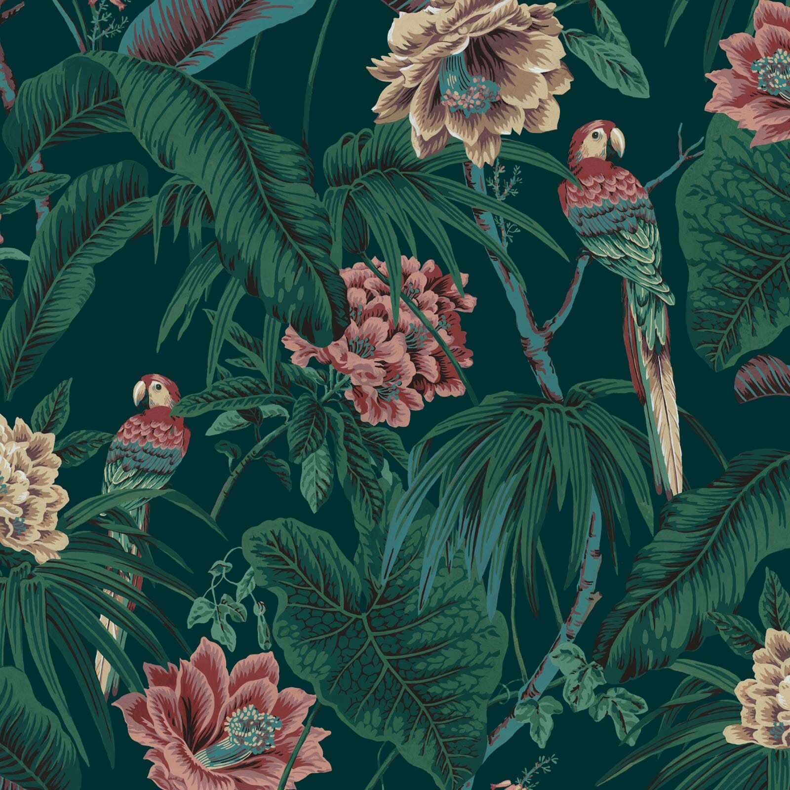 PARADISA Wallpaper - Spruce Green Sample