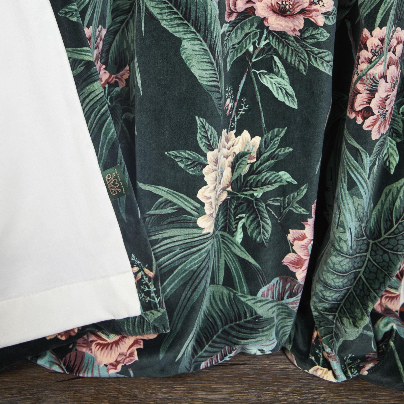 PARADISA Velvet Curtain - Spruce Green