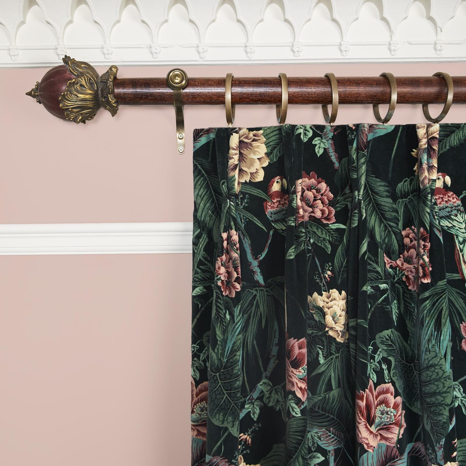 PARADISA Velvet Curtain - Spruce Green