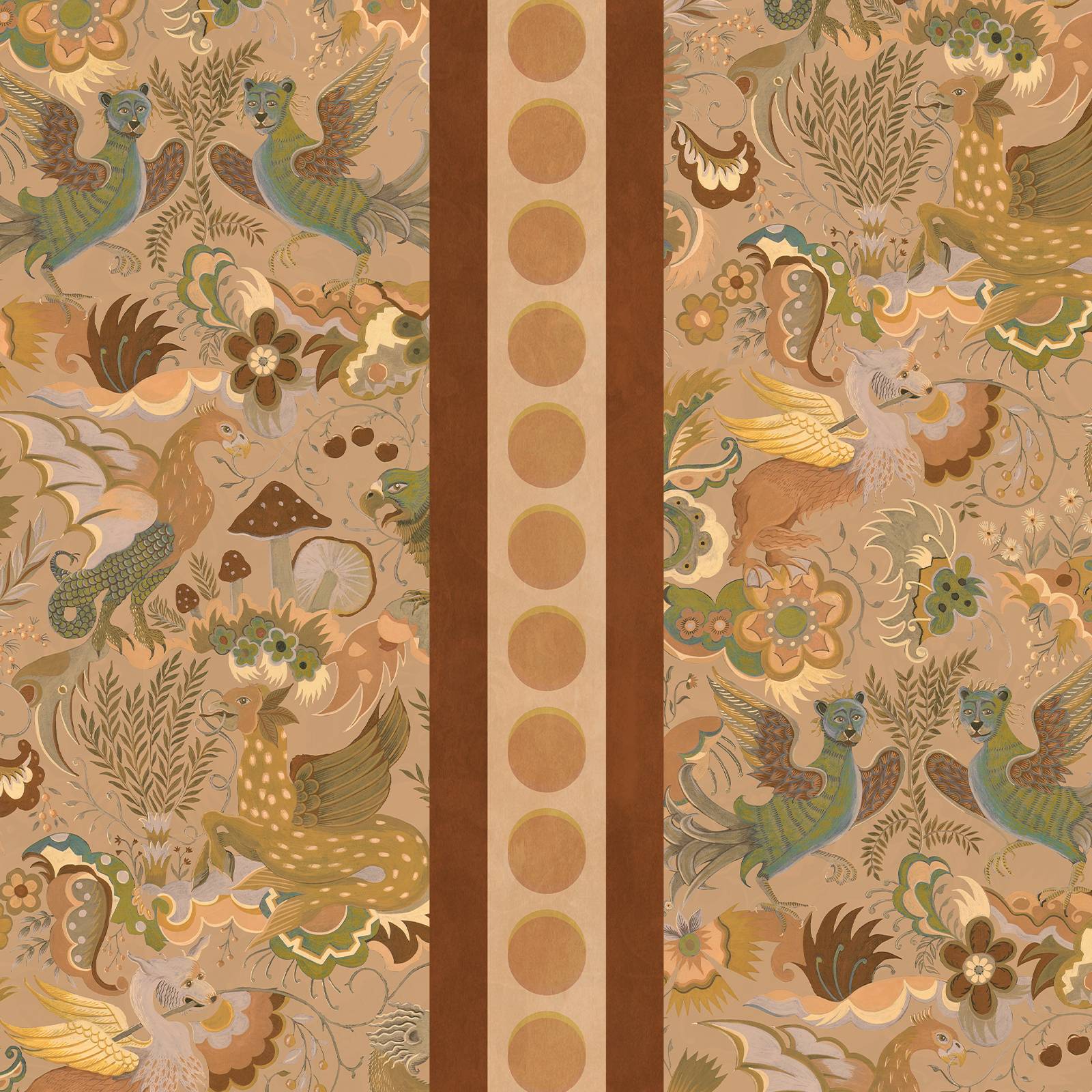 PHANTASIA BY PIERCE AND WARD Wallpaper - Taupe Sample