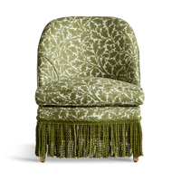 QUERCUS Linen Fireplace Pull-up Chair - Juniper