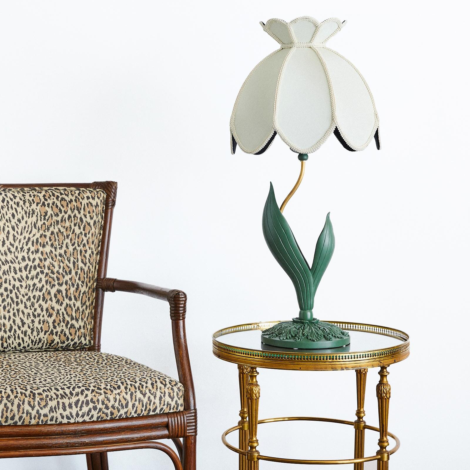 GALANTHUS Silk Table Lampshades - Ecru