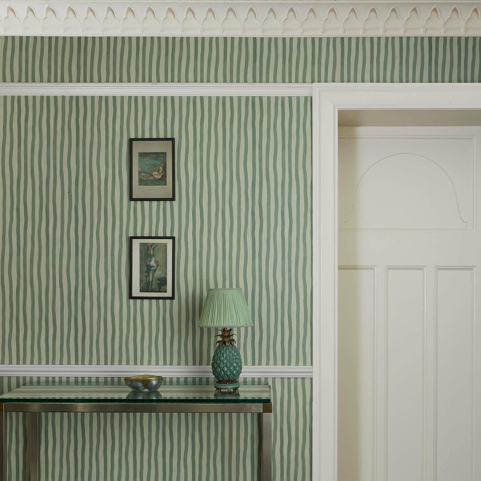 ARTIST'S STRIPE Wallpaper - Opal