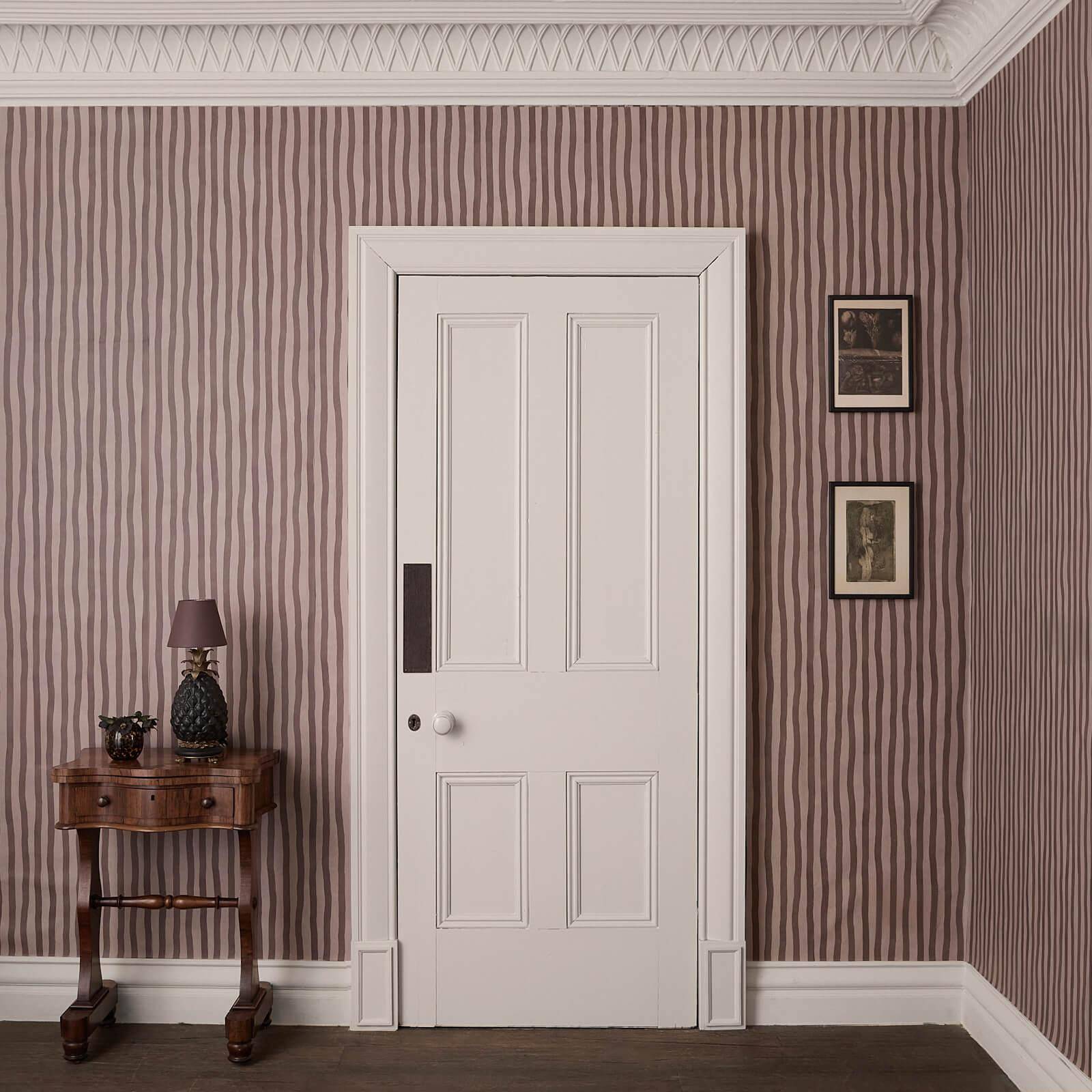 ARTIST'S STRIPE Wallpaper - Carnelian