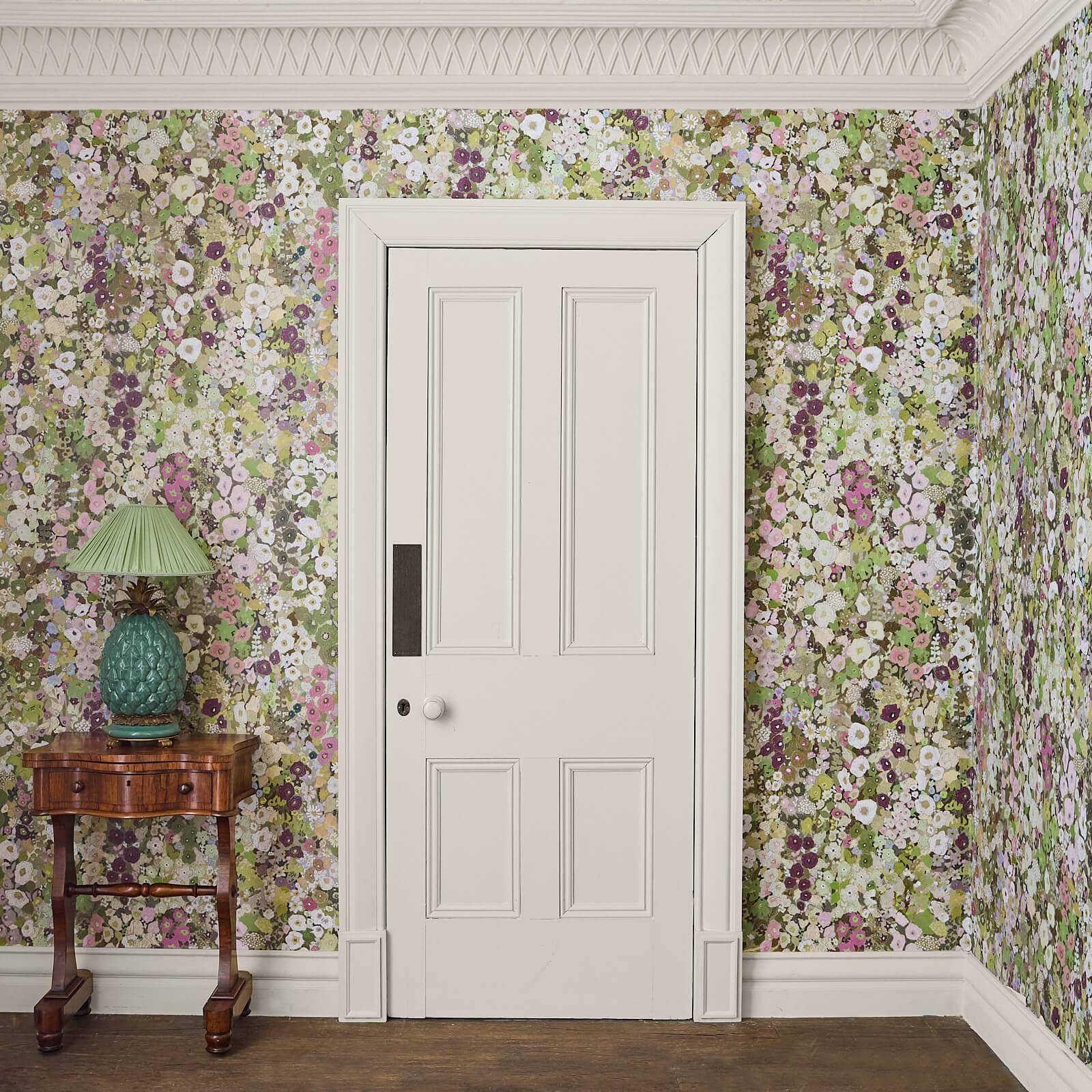 HOLLYHOCKS Wallpaper - Meadow