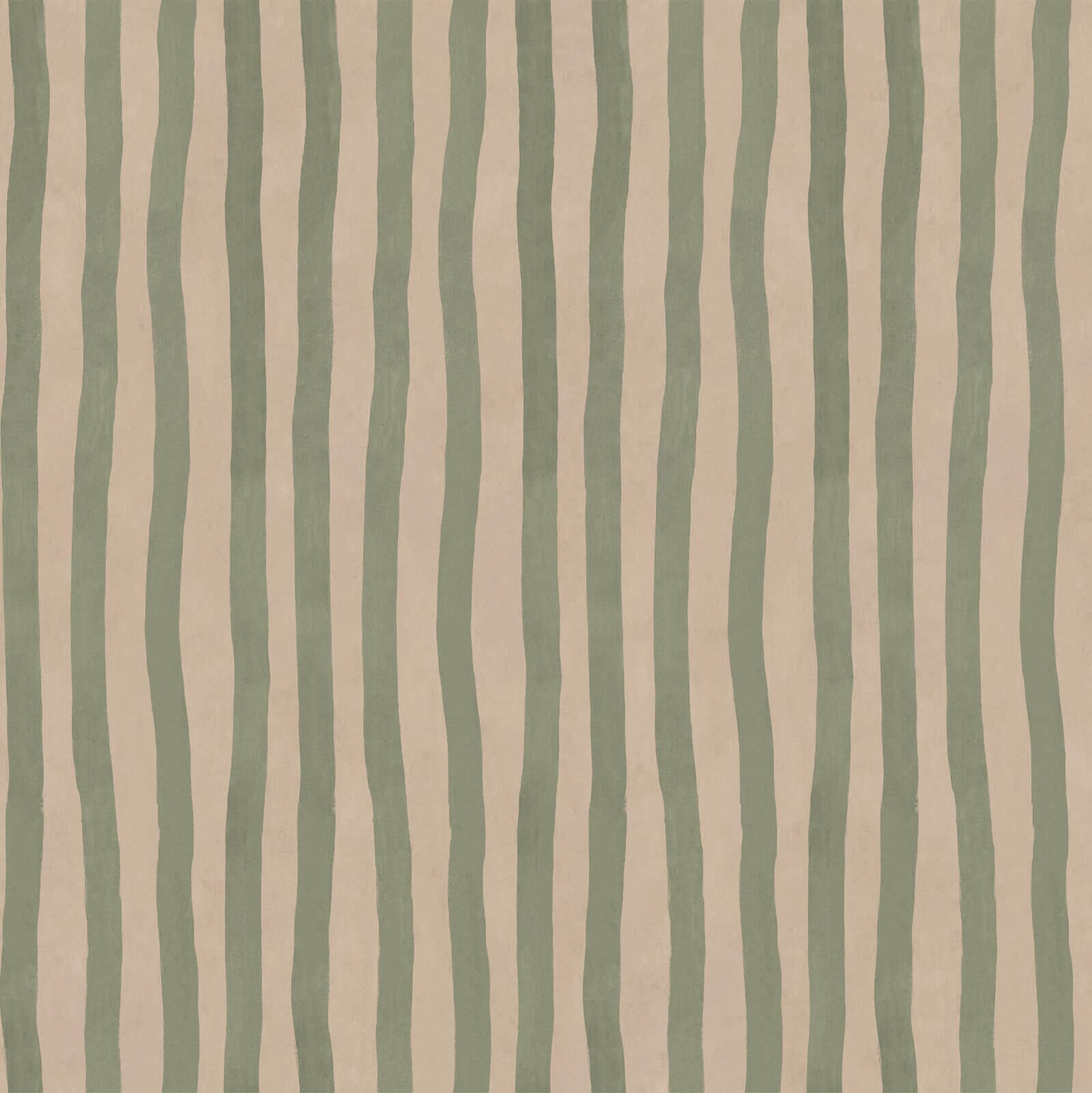 ARTIST'S STRIPE Wallpaper - Sap & Alabaster