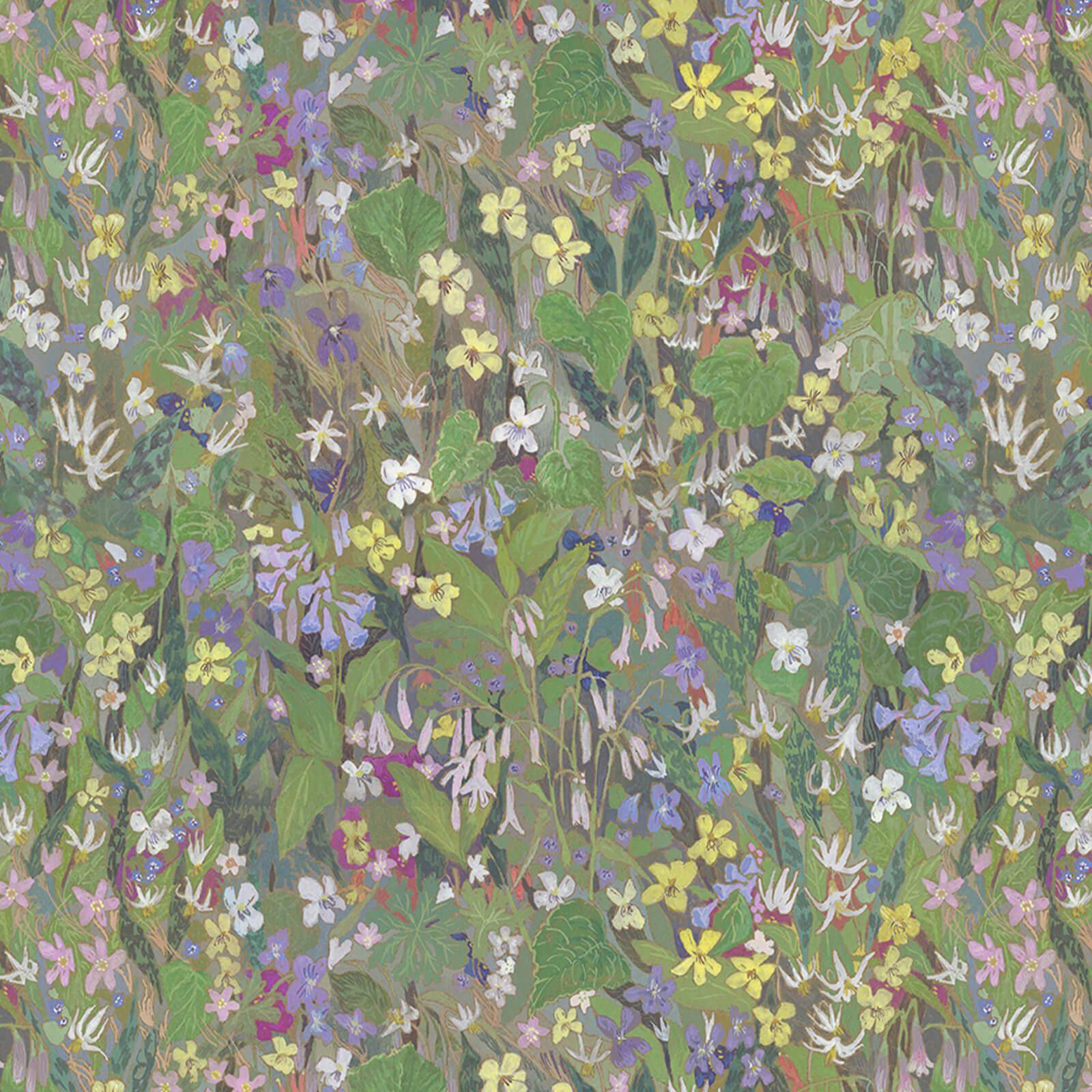 GARDENIA Wallpaper - Verde Sample