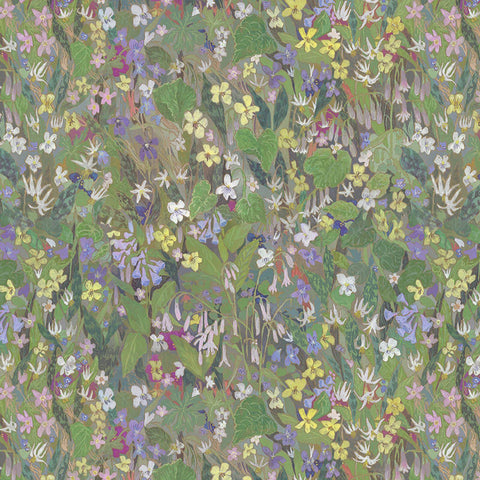 GARDENIA Wallpaper - Verde Sample