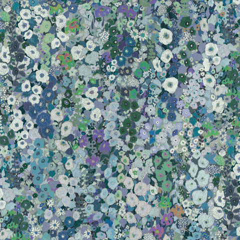 HOLLYHOCKS Wallpaper - Dew Sample