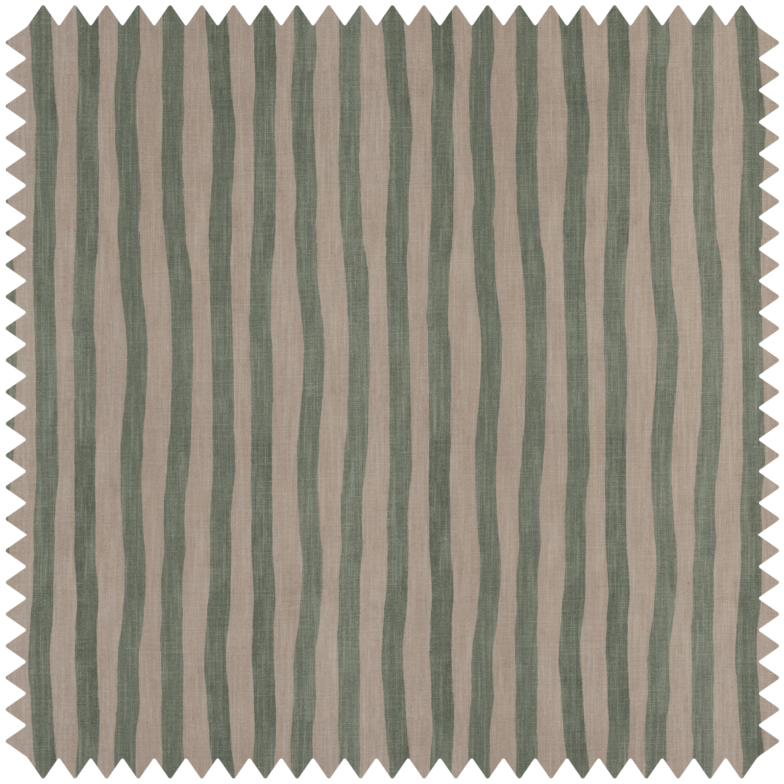 ARTIST'S STRIPE Cotton Linen - Sap & Alabaster Sample