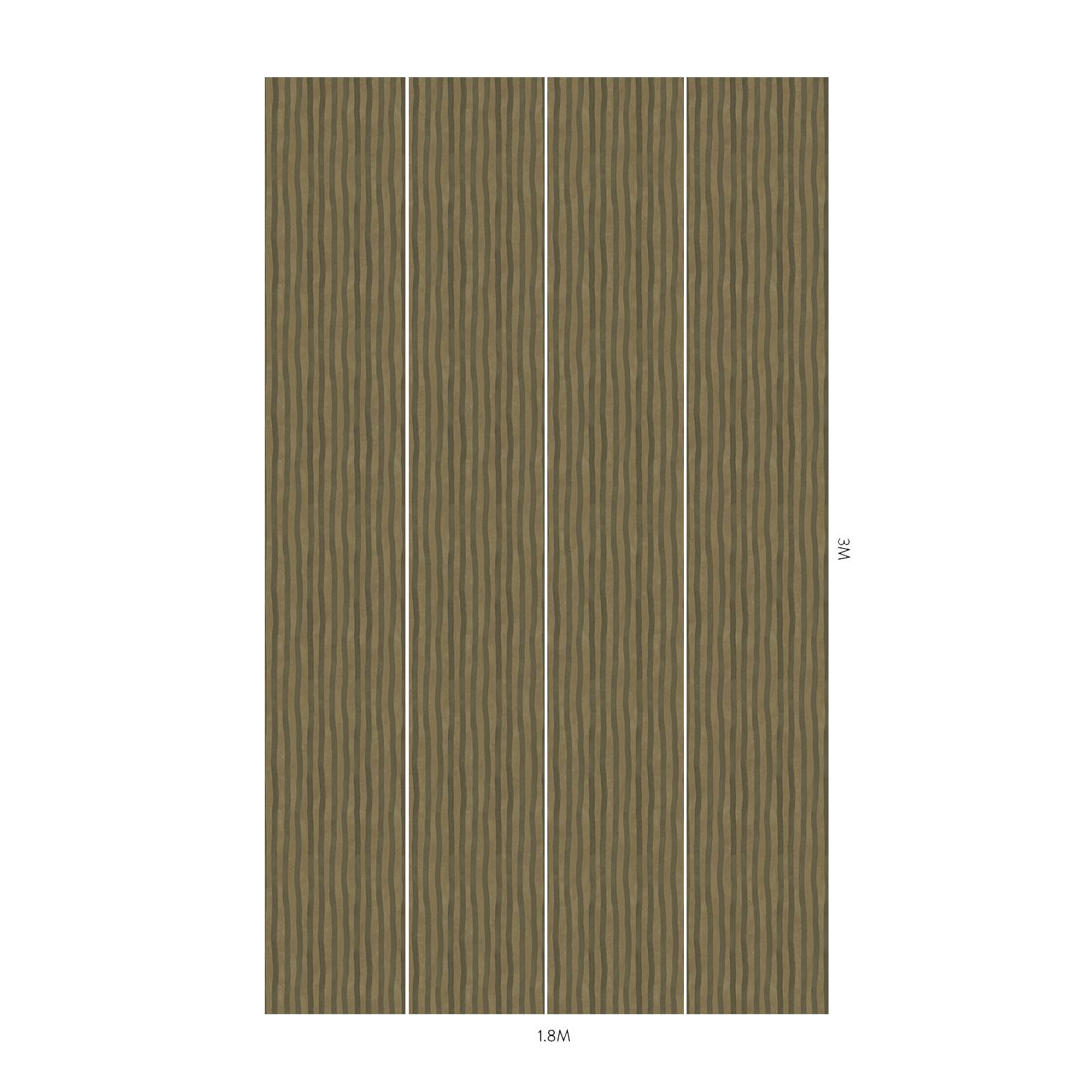 ARTIST'S STRIPE Wallpaper - Moss & Carex