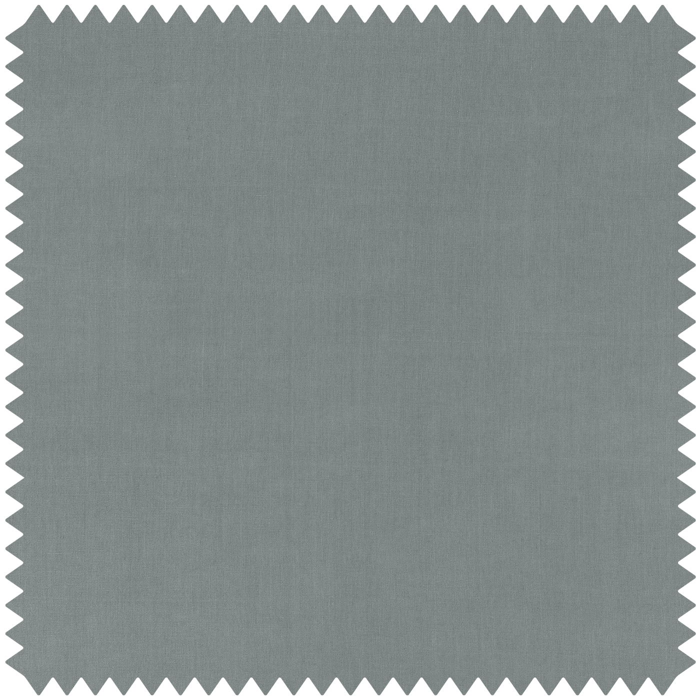 a grey fabric swatch with zigzag border