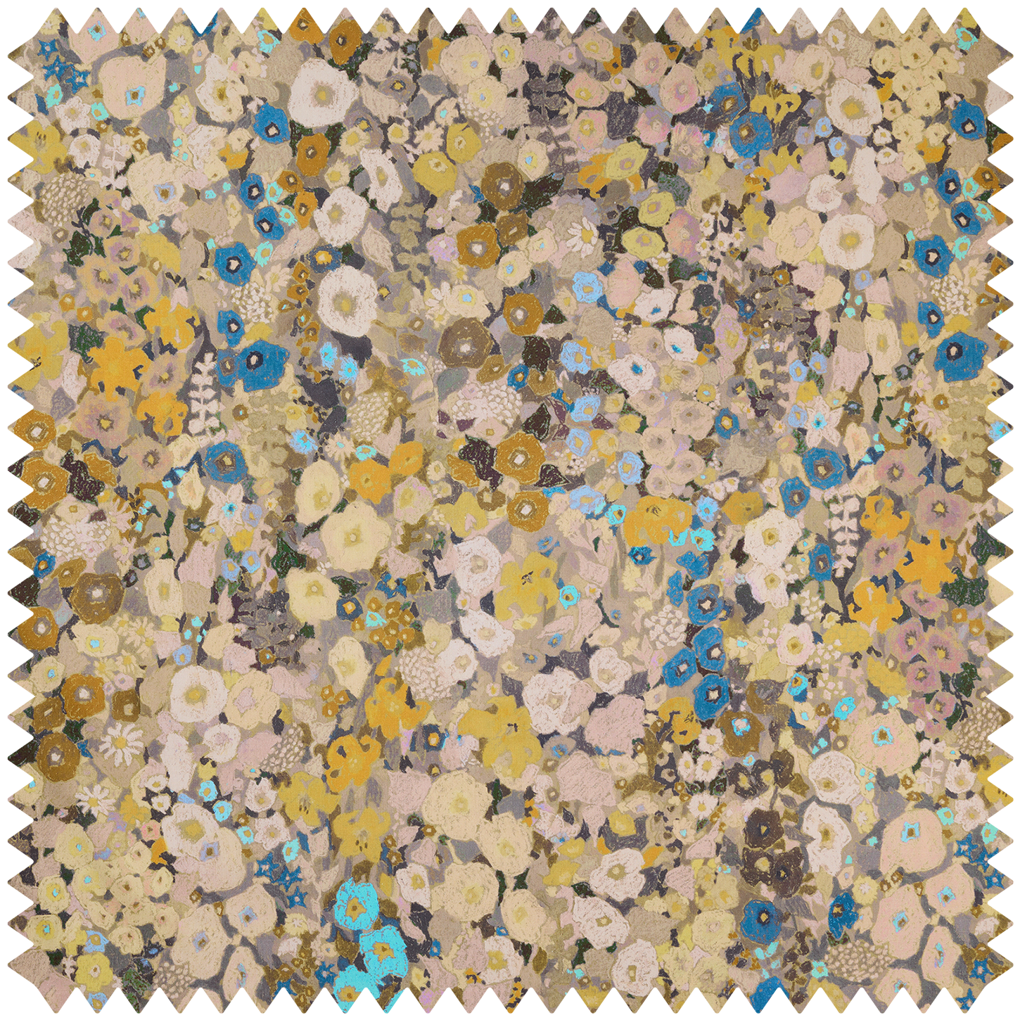 HOLLYHOCKS Cotton Linen - Flax